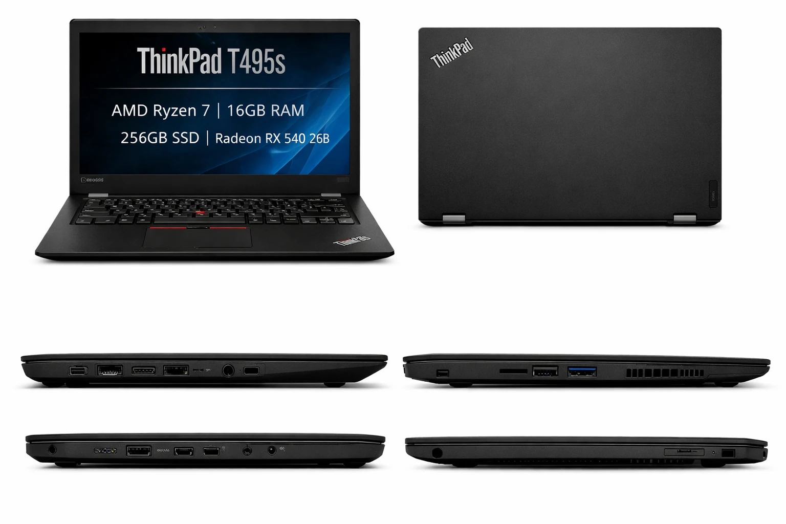 LENOVO T495S (AMD Ryzen 7, 16 GB RAM, 256 GB SSD) 2GB GPU NON TOUCH